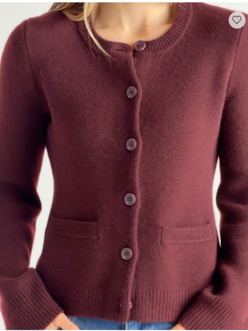 Quince Mongolian Cashmere Structured Cardigan | Burgundy
